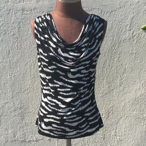 Calvin Klein B/W top with cowl neck SP